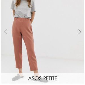 ASOS DESIGN Petite tapered pants dusty rose